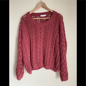 NWOT Elodie beautiful cable net soft sweater